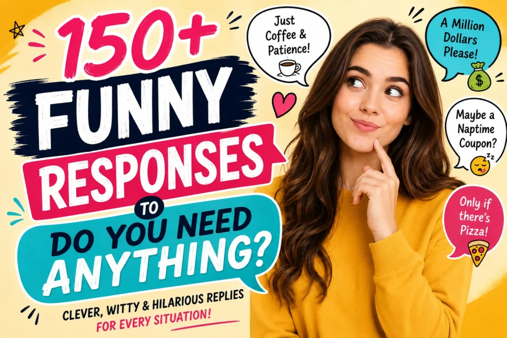 funny response to do you need anything