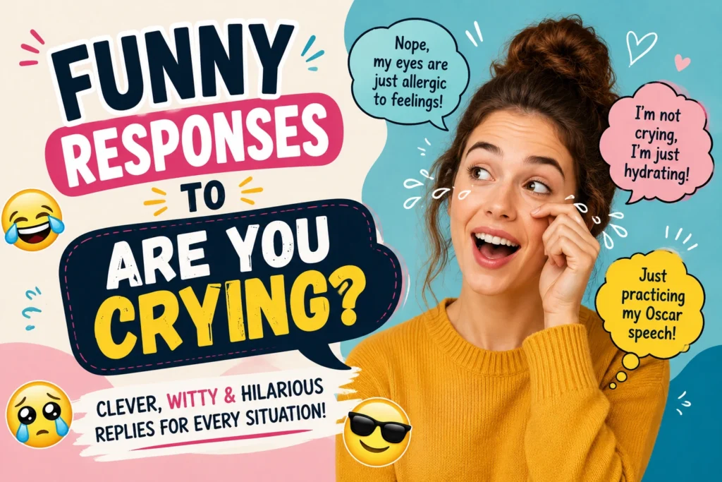 funny responses to are you crying