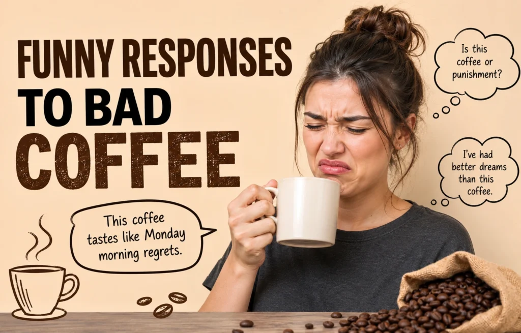funny responses to bad coffee