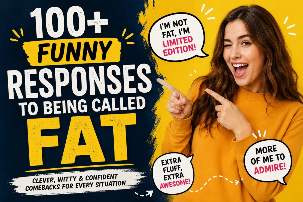 funny responses to being called fat
