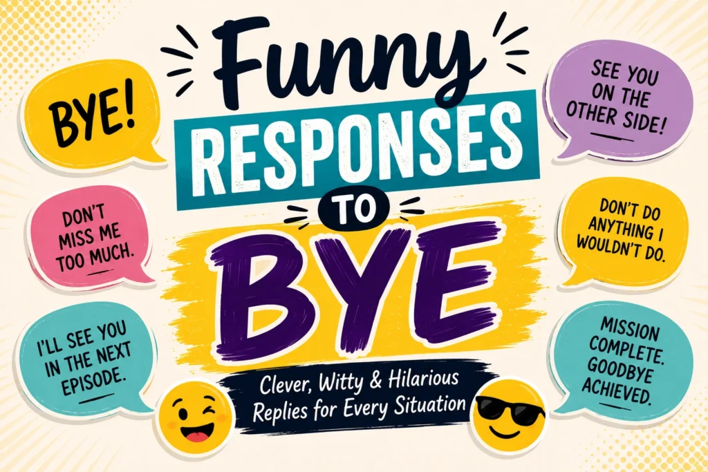 funny responses to bye