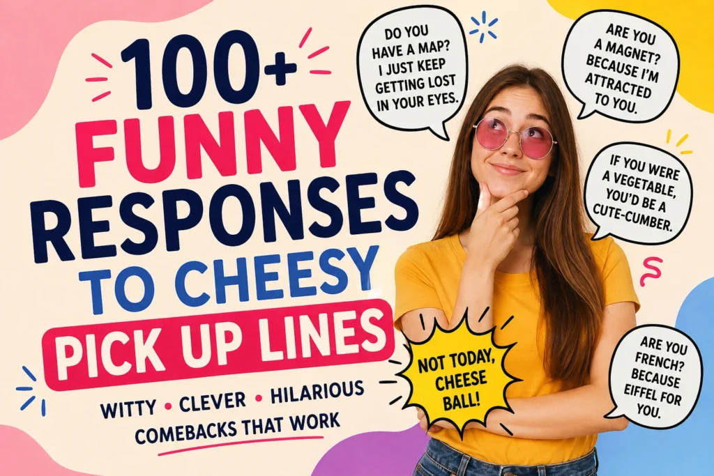 funny responses to cheesy pick up lines