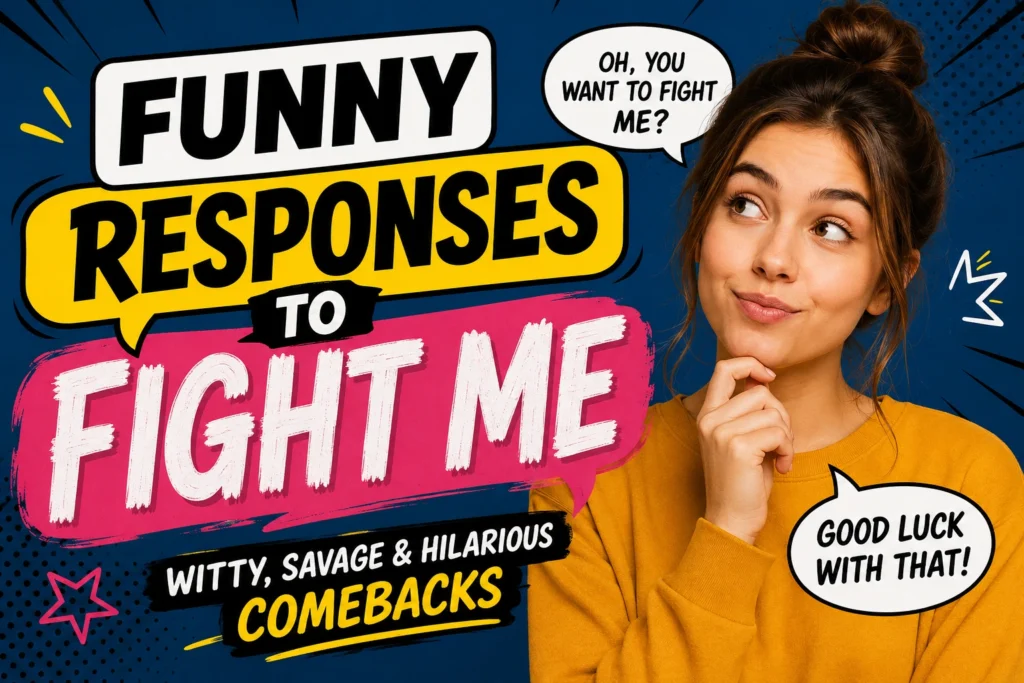 funny responses to fight me