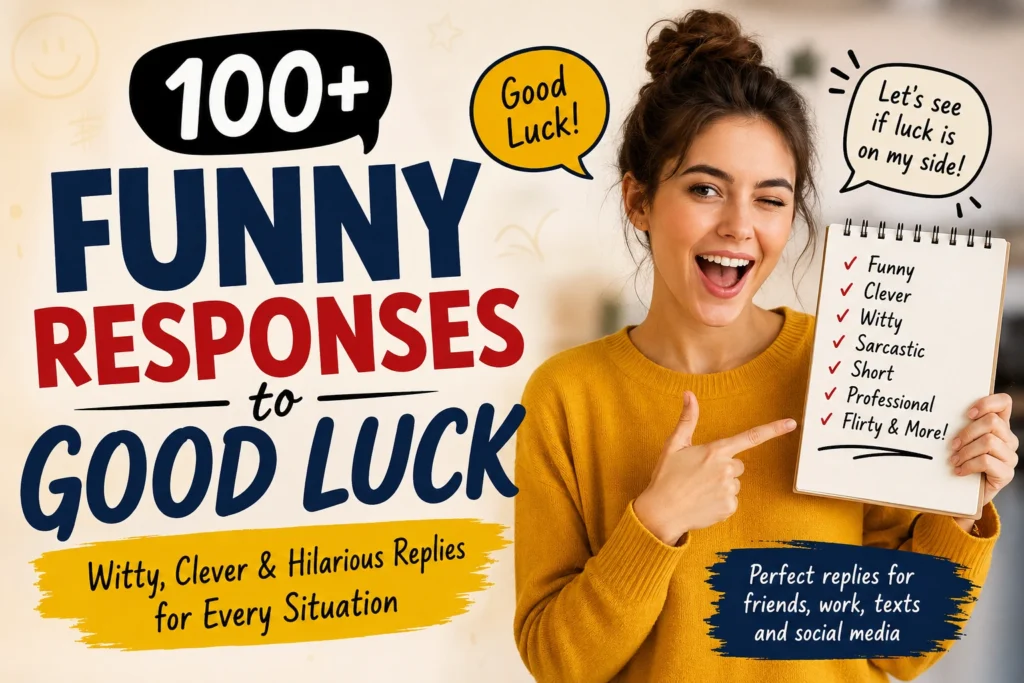 funny responses to good luck