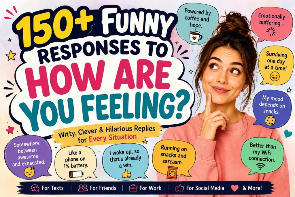funny responses to how are you feeling