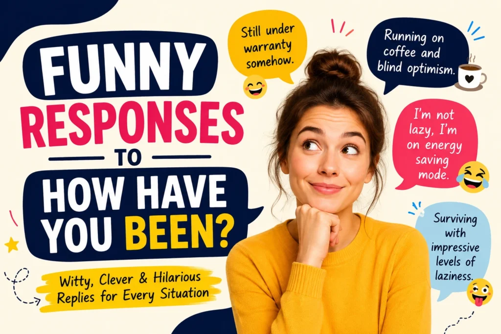 funny responses to how have you been