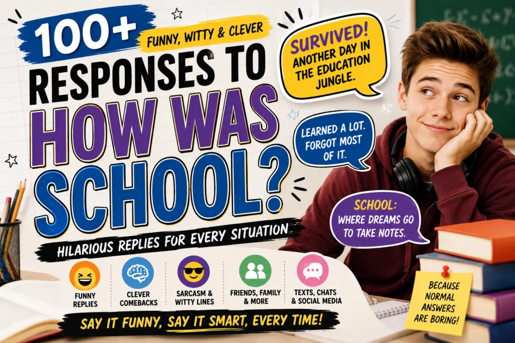 funny responses to how was school