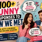 funny responses to how we met
