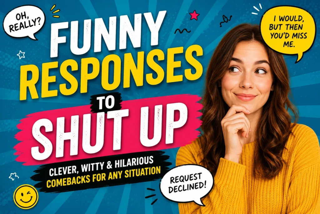 funny responses to shut up