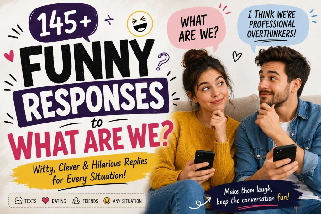 funny responses to what are we