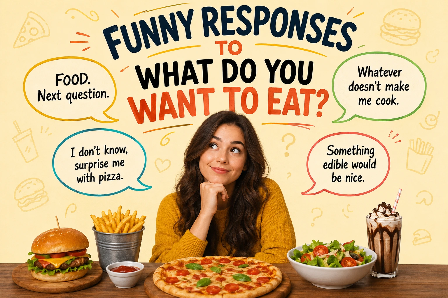 funny responses to what do you want to eat