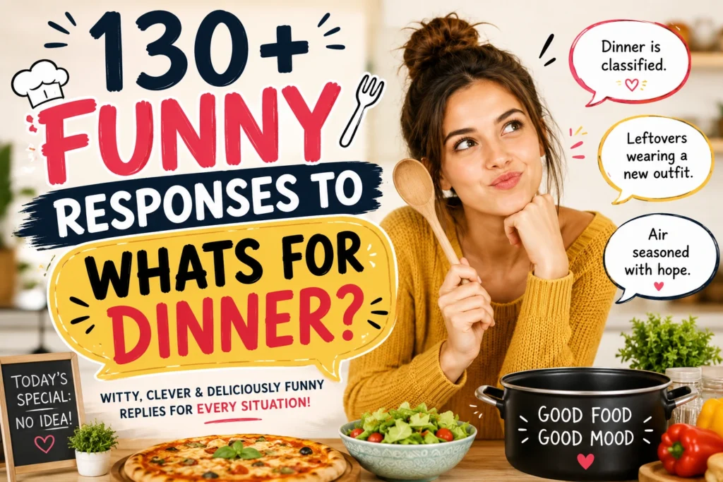 funny responses to what for dinner
