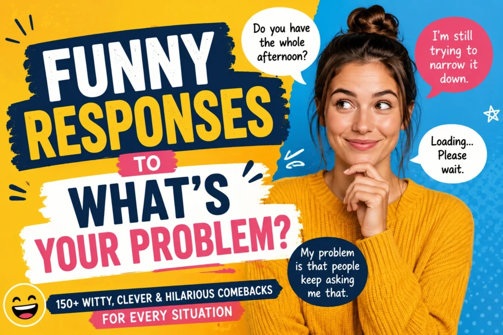 funny responses to whats your problem