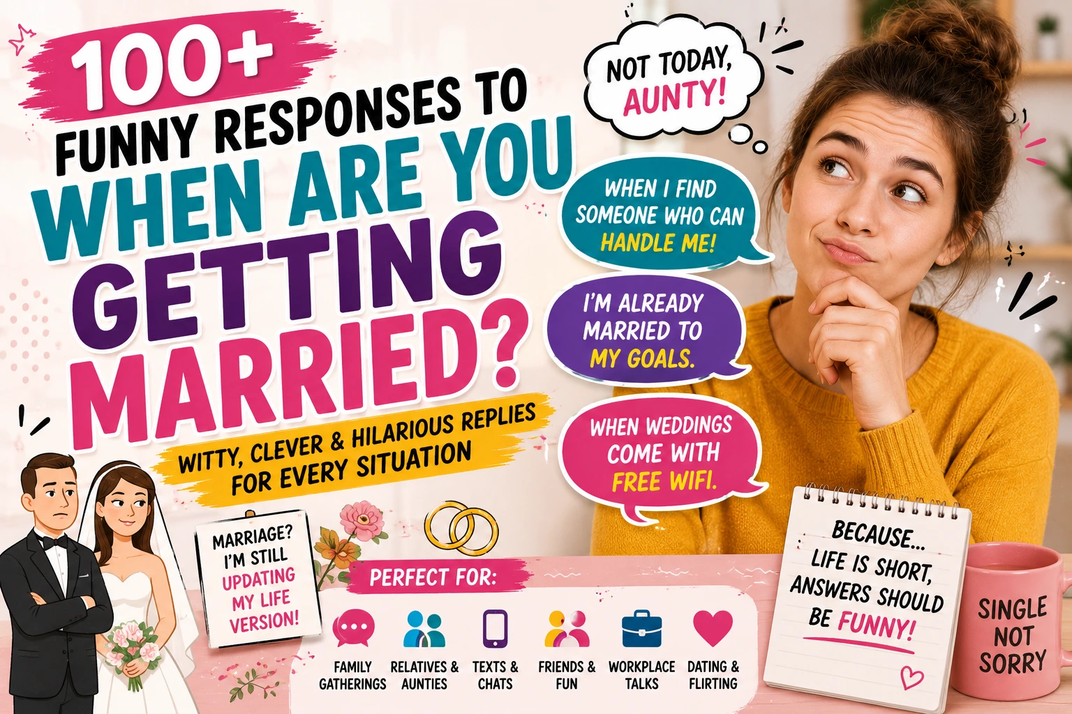 funny responses to when are you getting married