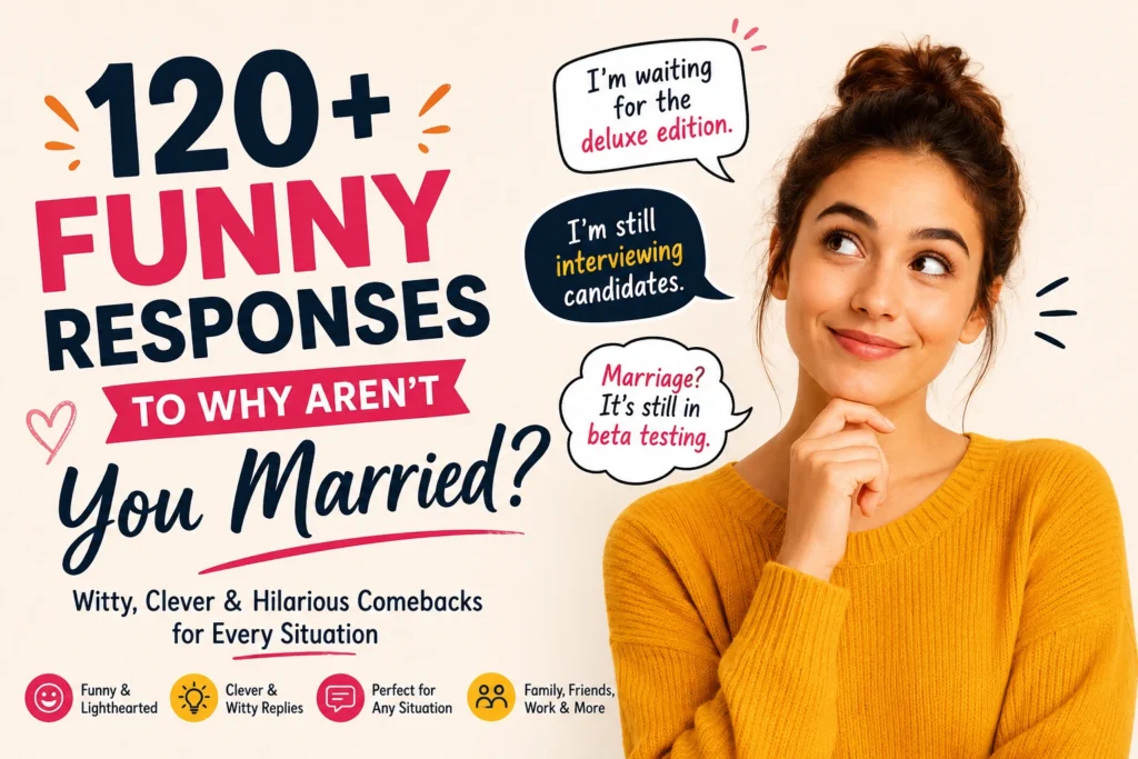 funny responses to why aren't you married