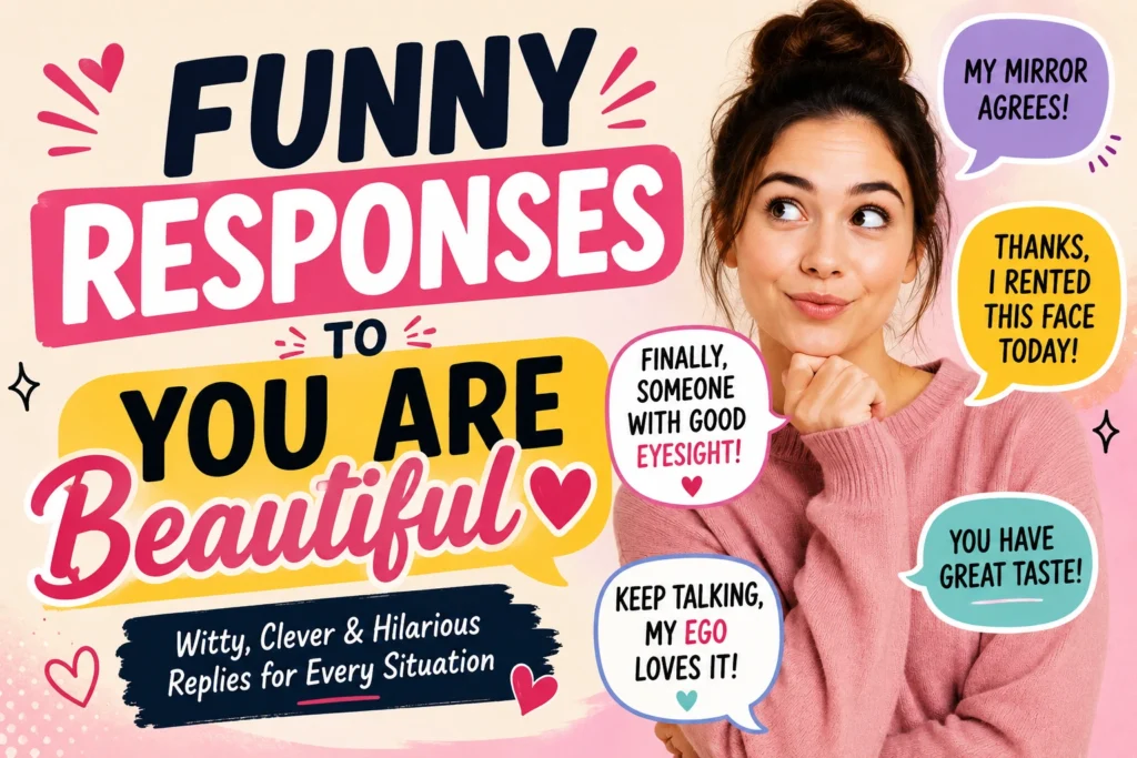 funny responses to you are beautiful