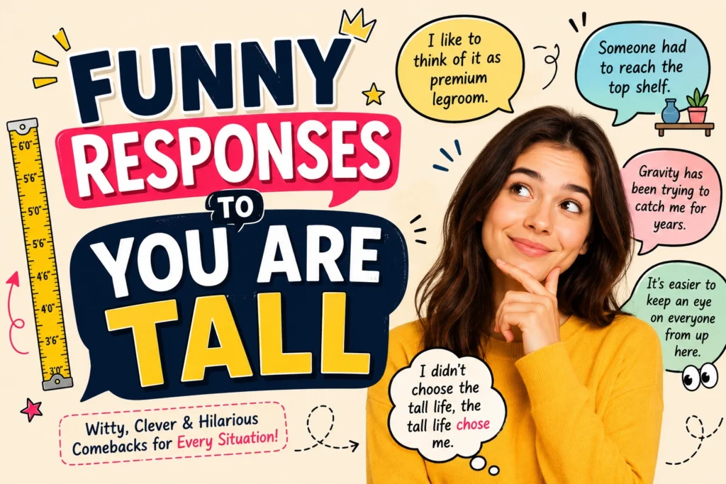 funny responses to you are tall