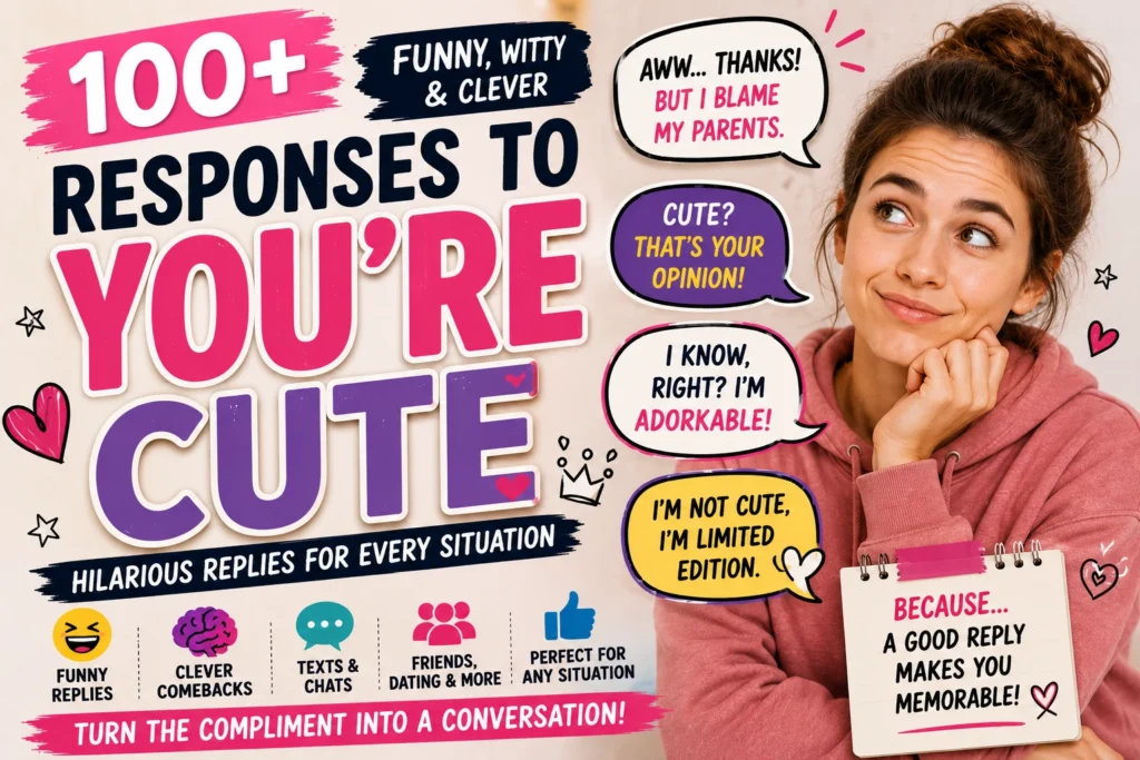 funny responses to your cute