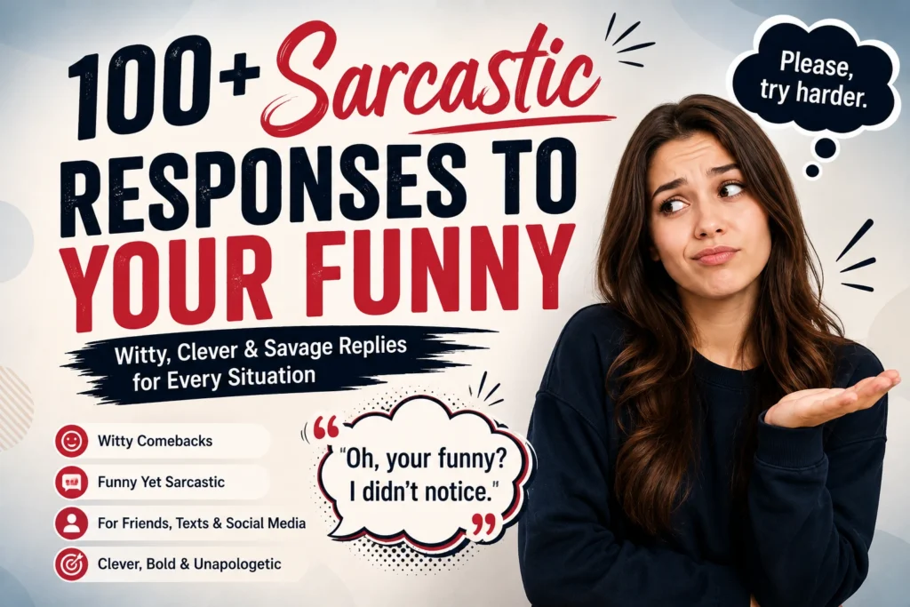 sarcastic responses to your funny